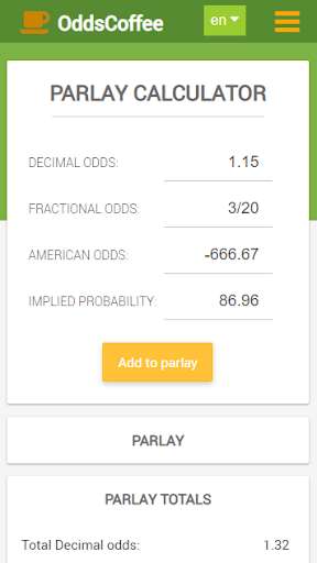 Run android online APK OddsCoffee - betting tools from MyAndroid or emulate OddsCoffee - betting tools using MyAndroid