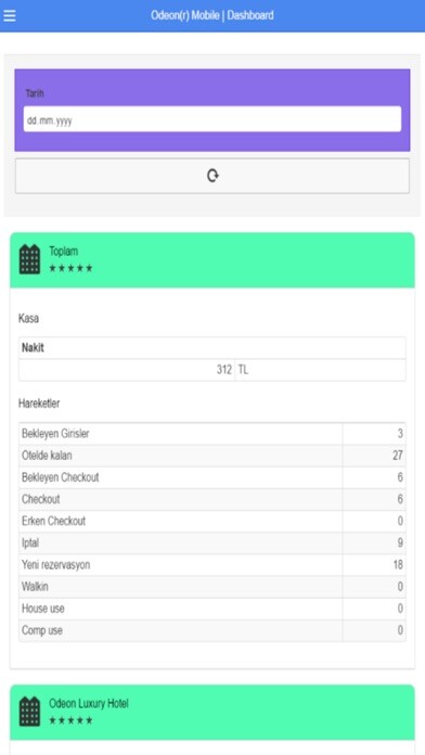 Emulate iPhone app Odeon Mobile Dashboard using MyAndroid