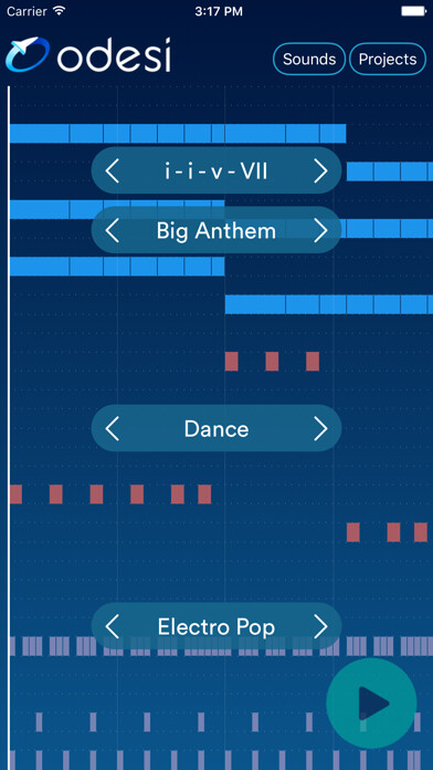 Emulate iPhone app Odesi Chords - Create Rhythms, Basslines, Chord Progressions using MyAndroid Emulate iPhone app Odesi Chords - Create Rhythms, Basslines, Chord Progressions using MyAndroid