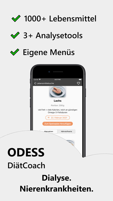 Emulate iPhone app ODESS Nieren/Dialyse using MyAndroid