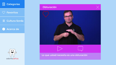 Emulate iPhone app Odontoseñas using MyAndroid