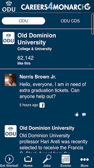 Emulate iPhone app ODU CAREERS4MONARCHS using MyAndroid Emulate iPhone app ODU CAREERS4MONARCHS using MyAndroid