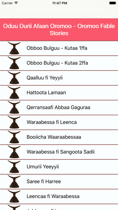 Emulate iPhone app Oduu Durii Afaan Oromoo - Oromo Fable Stories using MyAndroid Emulate iPhone app Oduu Durii Afaan Oromoo - Oromo Fable Stories using MyAndroid