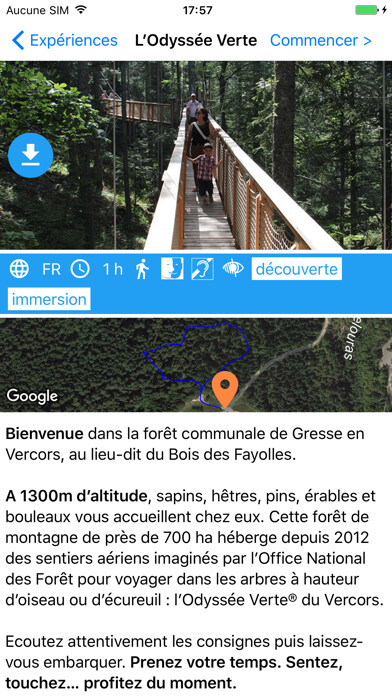 Emulate iPhone app Odyssée verte using MyAndroid