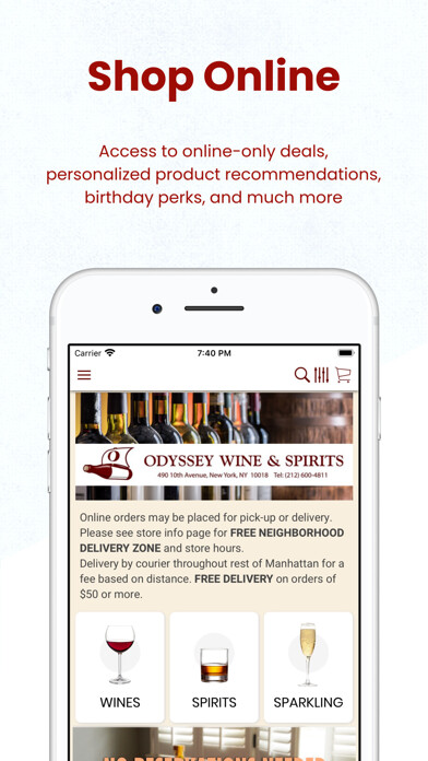 Emulate iPhone app Odyssey Wine & Spirits using MyAndroid