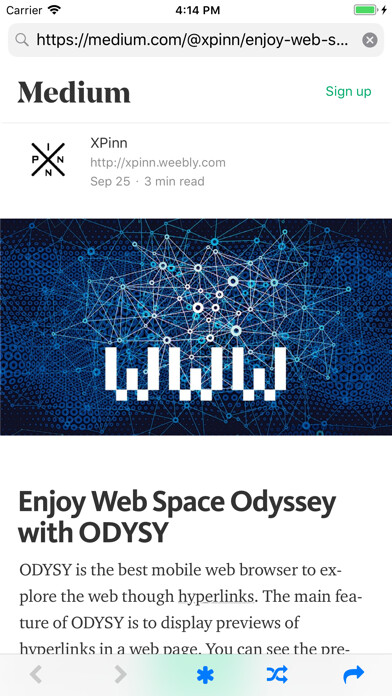 Emulate iPhone app ODYSY, Deep Reading Browser using MyAndroid Emulate iPhone app ODYSY, Deep Reading Browser using MyAndroid