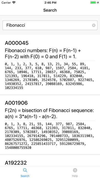 Emulate iPhone app OEIS Client using MyAndroid Emulate iPhone app OEIS Client using MyAndroid