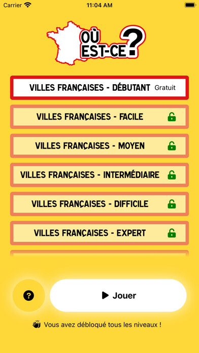 Emulate iPhone app Où est-ce ? Le jeu ! using MyAndroid Emulate iPhone app Où est-ce ? Le jeu ! using MyAndroid