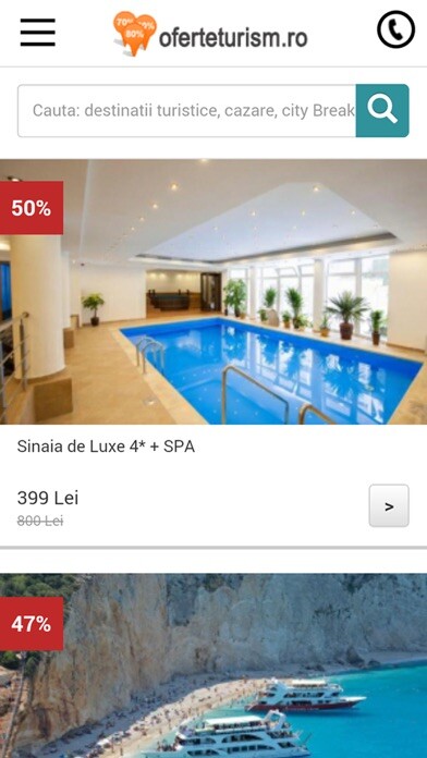 Emulate iPhone app OferteTurism using MyAndroid