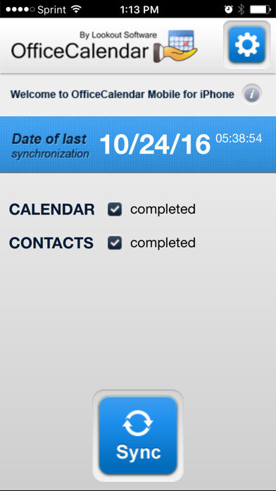 Emulate iPhone app OfficeCalendar Mobile using MyAndroid