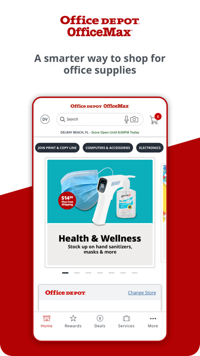 Emulate iPhone app Office Depot - Rewards & Deals using MyAndroid