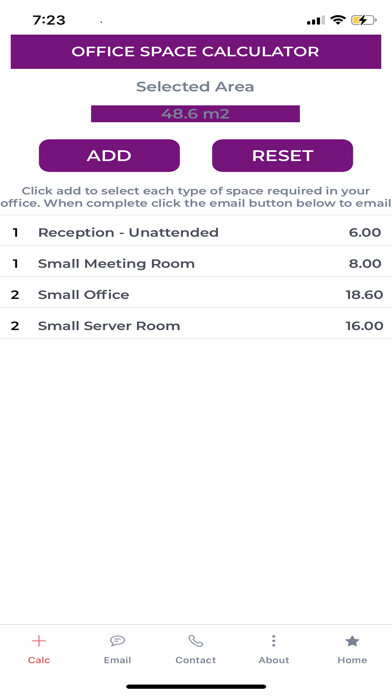 Emulate iPhone app Office Space Calculator using MyAndroid Emulate iPhone app Office Space Calculator using MyAndroid