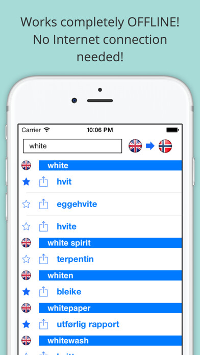 Emulate iPhone app Offline English Norwegian Dictionary (Ordbok) using MyAndroid Emulate iPhone app Offline English Norwegian Dictionary (Ordbok) using MyAndroid