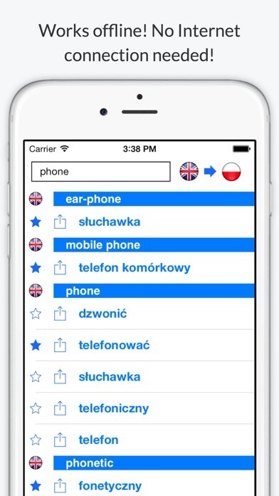 Emulate iPhone app Offline English Polish Dictionary (Słownik) using MyAndroid Emulate iPhone app Offline English Polish Dictionary (Słownik) using MyAndroid