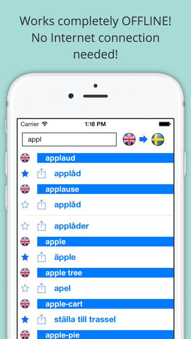 Emulate iPhone app Offline English Swedish Dictionary: Engelsk Ordbok using MyAndroid Emulate iPhone app Offline English Swedish Dictionary: Engelsk Ordbok using MyAndroid