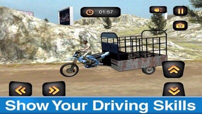Emulate iPhone app Offroad Rickshaw Driving using MyAndroid