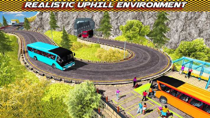 Emulate Android APK Offroad Uphill Coach Sim: Modern Bus Driving Game