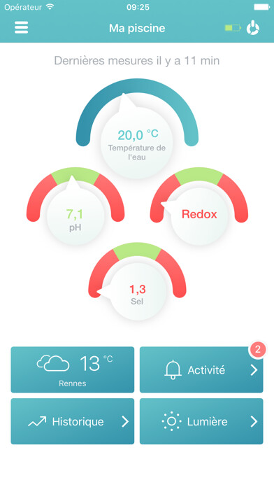 Emulate iPhone app Ofi – Analyseur de piscine using MyAndroid