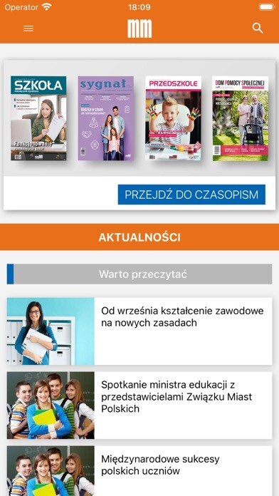 Emulate iPhone app Oficyna MM using MyAndroid