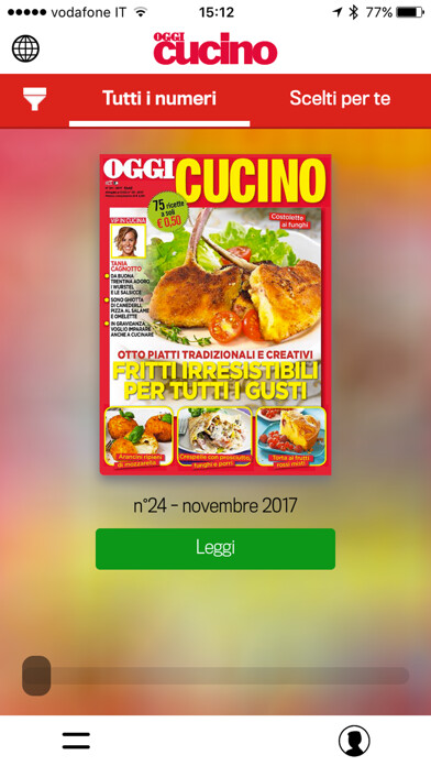 Emulate iPhone app Oggi Cucino - Digital Edition using MyAndroid