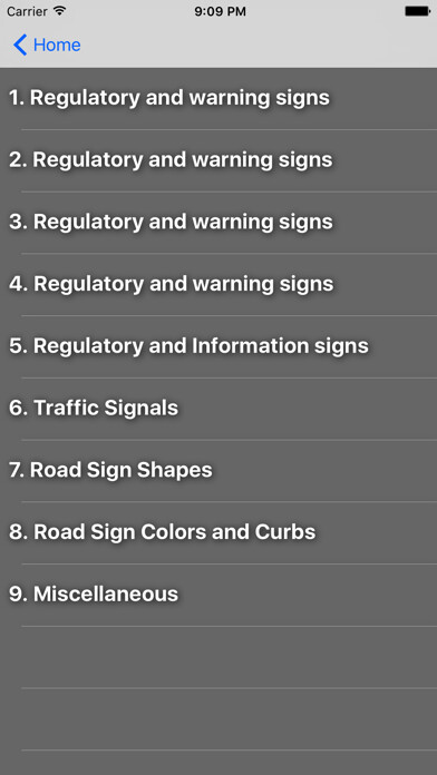 Emulate iPhone app OH BMV Road Sign Flashcards using MyAndroid Emulate iPhone app OH BMV Road Sign Flashcards using MyAndroid