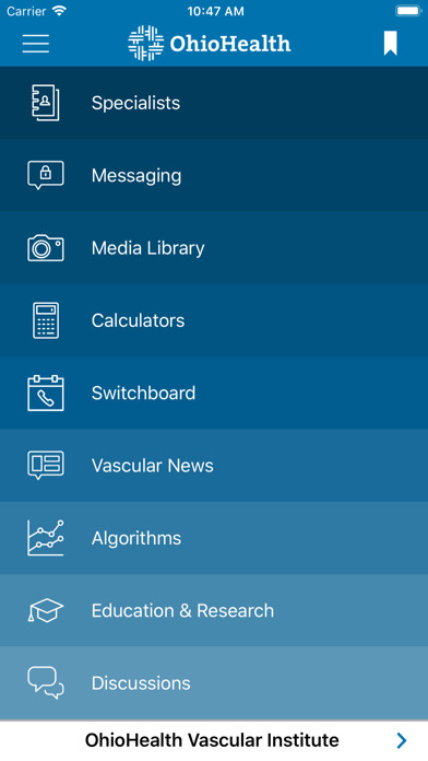 Emulate iPhone app OhioHealth Vascular Institute using MyAndroid Emulate iPhone app OhioHealth Vascular Institute using MyAndroid