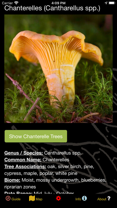 Emulate iPhone app Ohio Mushroom Forager Map! using MyAndroid