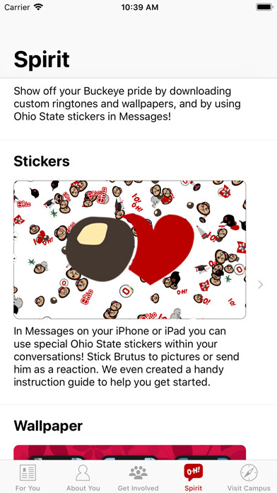 Emulate iPhone app Ohio State Alumni using MyAndroid