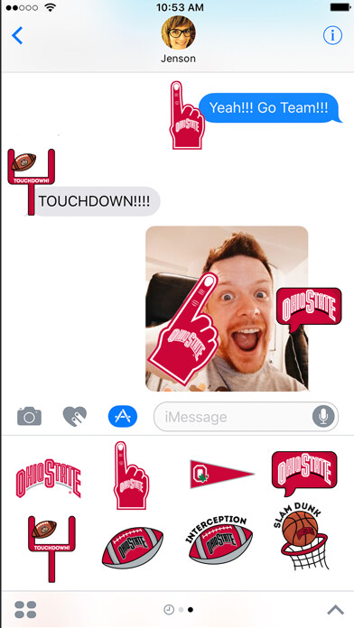 Emulate iPhone app Ohio State Buckeyes Stickers for iMessage using MyAndroid Emulate iPhone app Ohio State Buckeyes Stickers for iMessage using MyAndroid