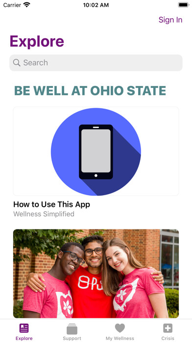 Emulate iPhone app Ohio State: Wellness using MyAndroid Emulate iPhone app Ohio State: Wellness using MyAndroid
