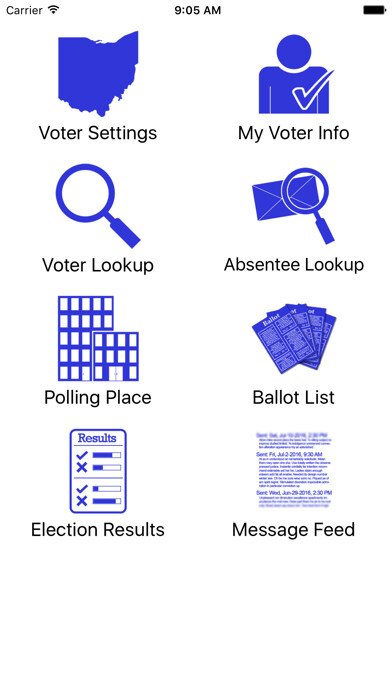 Emulate iPhone app Ohio Voter Info using MyAndroid