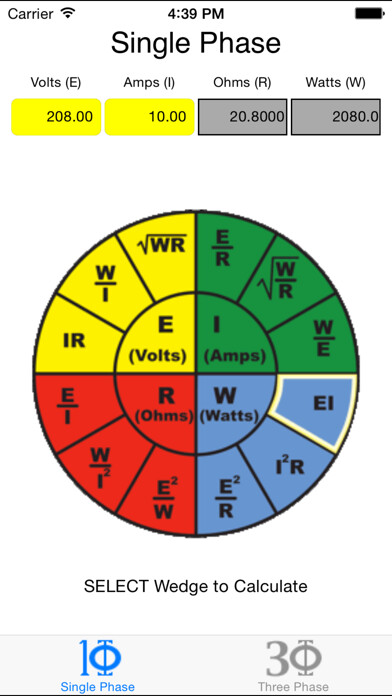 Emulate iPhone app OHMs Law Calc using MyAndroid Emulate iPhone app OHMs Law Calc using MyAndroid