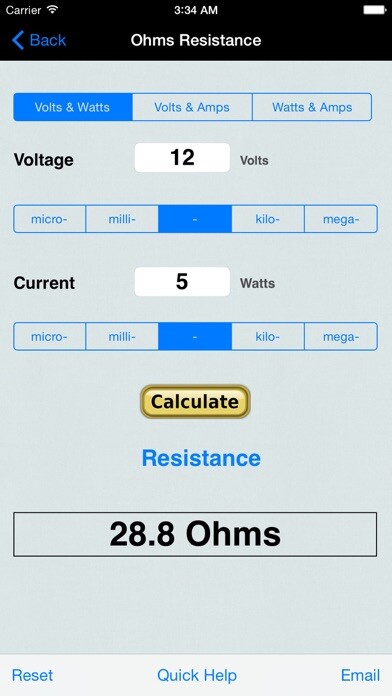 Emulate iPhone app Ohms Law for Power EduCalc using MyAndroid Emulate iPhone app Ohms Law for Power EduCalc using MyAndroid