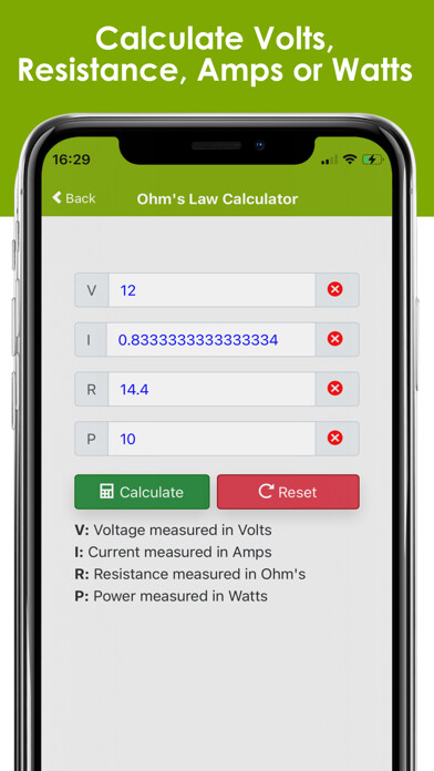 Emulate iPhone app Ohms Law using MyAndroid Emulate iPhone app Ohms Law using MyAndroid