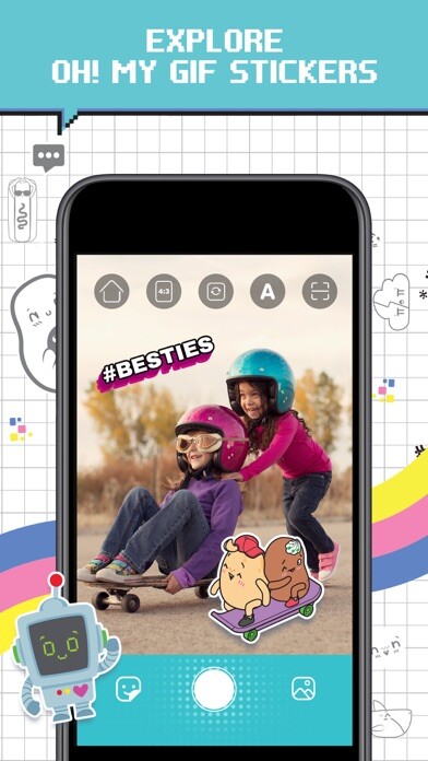 Emulate iPhone app OH! MY GIF: GIFs Gone Live! using MyAndroid