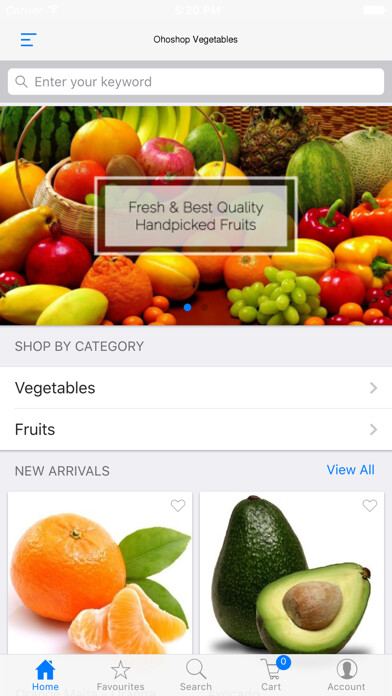 Emulate iPhone app Oho Vegetable App using MyAndroid