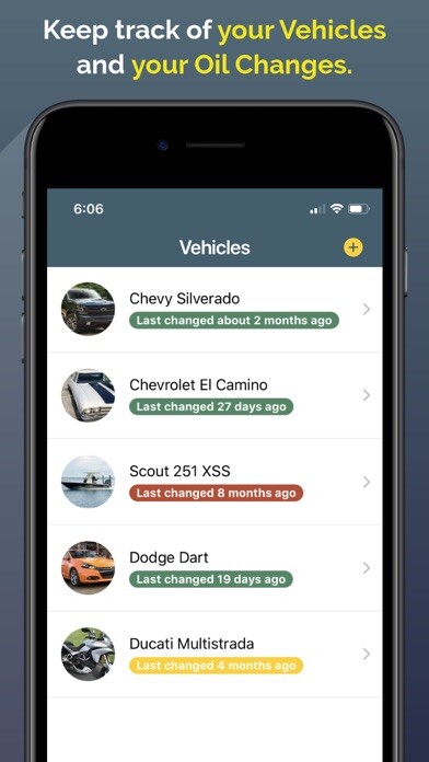 Emulate iPhone app Oil Change App using MyAndroid