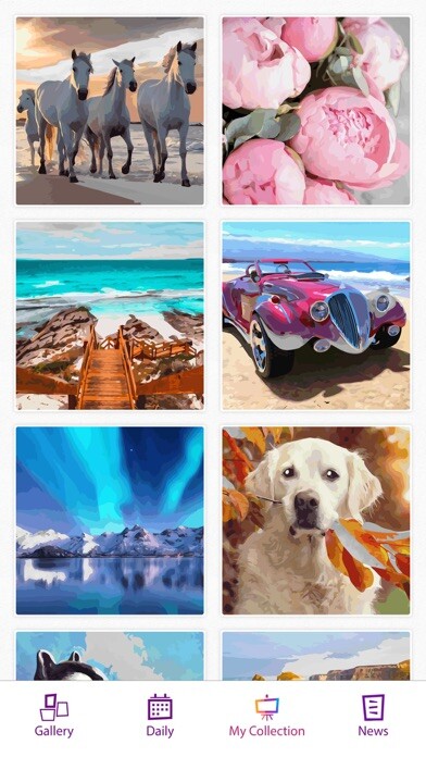 Emulate iPhone app Oil Painting Color by Numbers using MyAndroid Emulate iPhone app Oil Painting Color by Numbers using MyAndroid