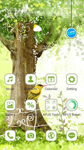 Run android online APK Oil Painting Garden APUS Launcher theme from MyAndroid or emulate Oil Painting Garden APUS Launcher theme using MyAndroid