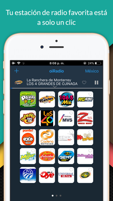 Emulate iPhone app oiRadio México - Live radio using MyAndroid Emulate iPhone app oiRadio México - Live radio using MyAndroid