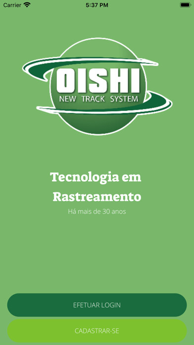 Emulate iPhone app Oishi Rastreamento using MyAndroid