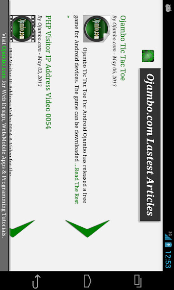 Run android online APK Ojambo.com Feed 2.0 from MyAndroid or emulate Ojambo.com Feed 2.0 using MyAndroid