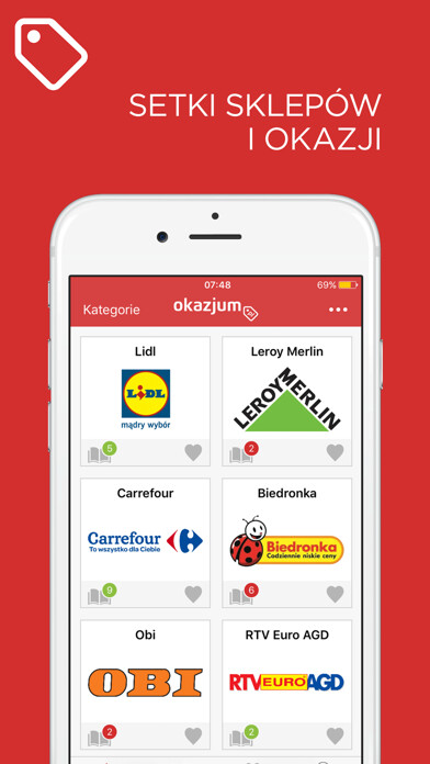 Emulate iPhone app Okazjum - gazetki promocyjne using MyAndroid