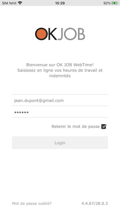 Emulate iPhone app OK JOB WebTime using MyAndroid Emulate iPhone app OK JOB WebTime using MyAndroid