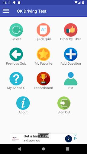Run android online APK Oklahoma DPS Permit Exam 2022 from MyAndroid or emulate Oklahoma DPS Permit Exam 2022 using MyAndroid