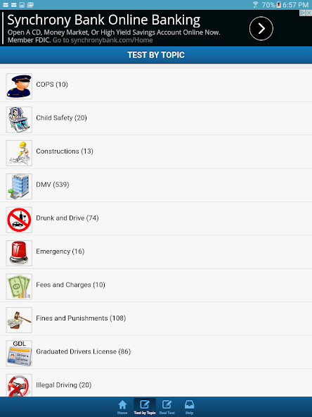 Run android online APK Oklahoma Driving Test from MyAndroid or emulate Oklahoma Driving Test using MyAndroid