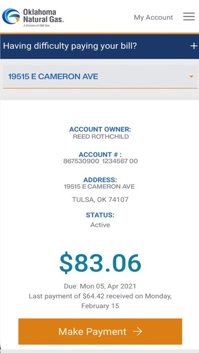 Emulate iPhone app Oklahoma Natural Gas using MyAndroid Emulate iPhone app Oklahoma Natural Gas using MyAndroid
