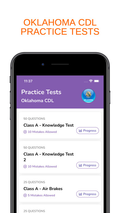 Emulate iPhone app Oklahoma OK CDL Permit Prep using MyAndroid Emulate iPhone app Oklahoma OK CDL Permit Prep using MyAndroid