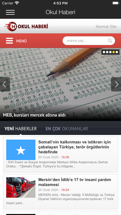 Emulate iPhone app Okul Haberi using MyAndroid Emulate iPhone app Okul Haberi using MyAndroid