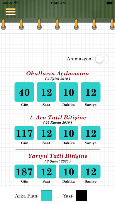 Emulate iPhone app Okul Tatil Sayac? - Geri Say?m using MyAndroid Emulate iPhone app Okul Tatil Sayac? - Geri Say?m using MyAndroid